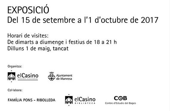 Arrenca demà una exposició de l’arxiu de Jaume Pons i Agulló sobre la història i la cultura de Manresa